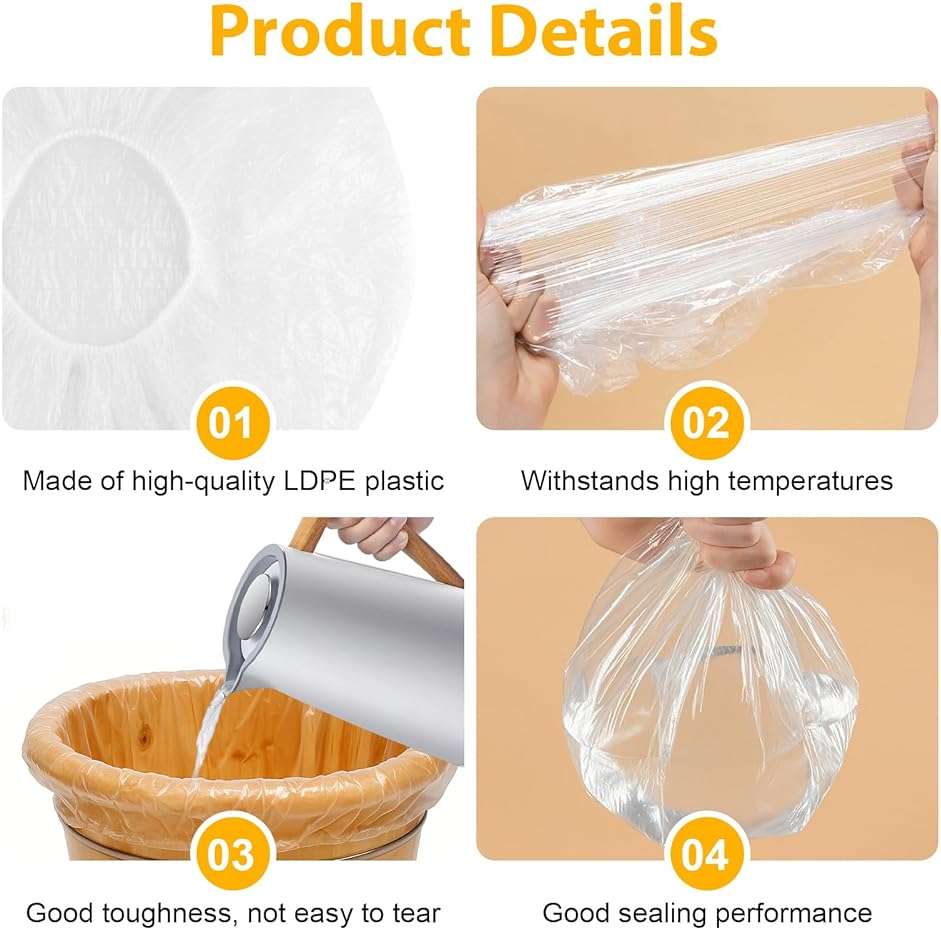 20 Pcs Transparent Disposable Pedicure Liners, Unbreakable Foot Pads for Foot Spa and Pedicure, One Size Fits Most with Elastic Band for Hotel, Home Use, Cleanliness and Hygiene in Pedicure Treatments - Image 3