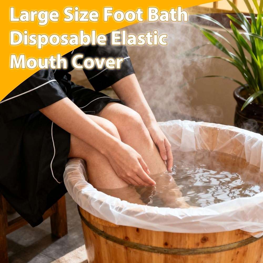 20 Pcs Transparent Disposable Pedicure Liners, Unbreakable Foot Pads for Foot Spa and Pedicure, One Size Fits Most with Elastic Band for Hotel, Home Use, Cleanliness and Hygiene in Pedicure Treatments - Image 6