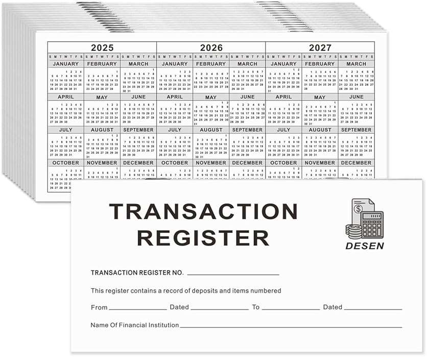 DESEN Checkbook Register 12 Pack – 6×3 Inch Blank Check Registers for Personal & Business Use, Track Checking, Savings & Credit Card Transactions, Ultimate Ledger Book Refill Set (6″ x 3″) - Image 1