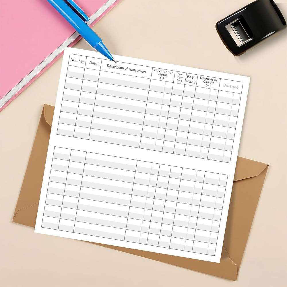 DESEN Checkbook Register 12 Pack – 6×3 Inch Blank Check Registers for Personal & Business Use, Track Checking, Savings & Credit Card Transactions, Ultimate Ledger Book Refill Set (6″ x 3″) - Image 2