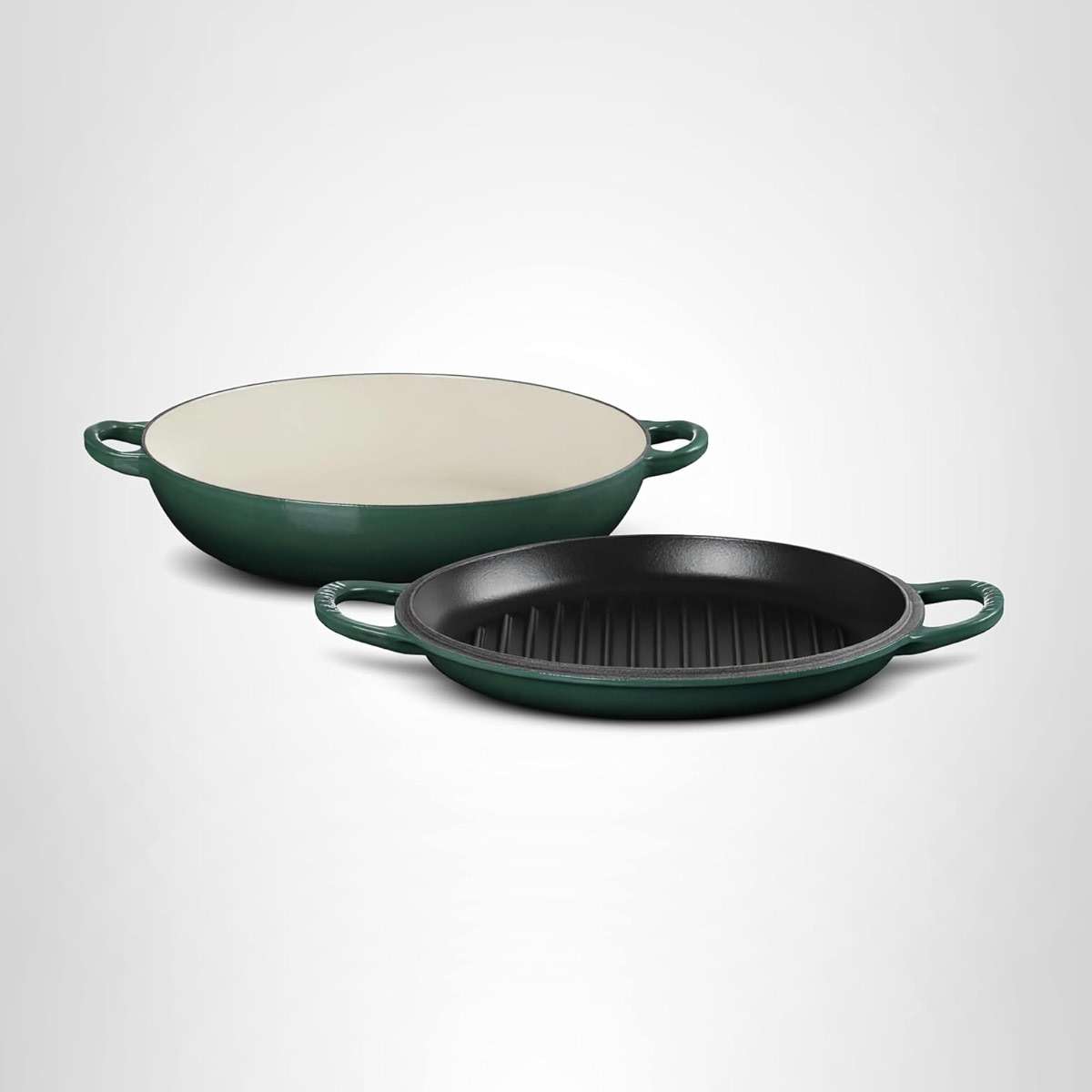 Le Creuset Enameled Cast Iron Multifunction Braiser with Grill Pan Lid, 3.5 qt., Artichaut - Image 5