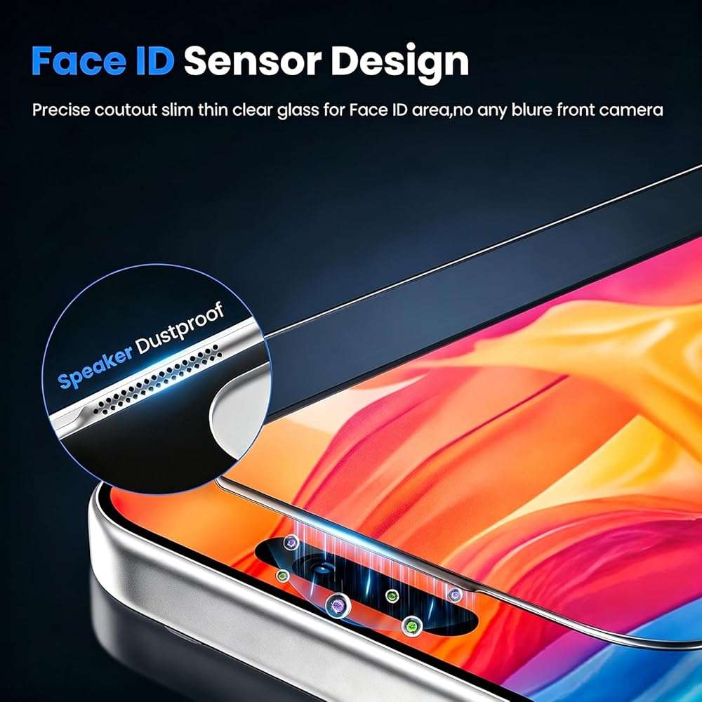 JZG 2 Pack Screen Protector for iPhone 17 [6.3 Inch], Tempered Glass with Auto-Alignment Dust-Free Install Tray, 9H Hardness, Case Friendly, HD Clear Anti-Scratch Film - Easy 1-Pull Installation - Image 9