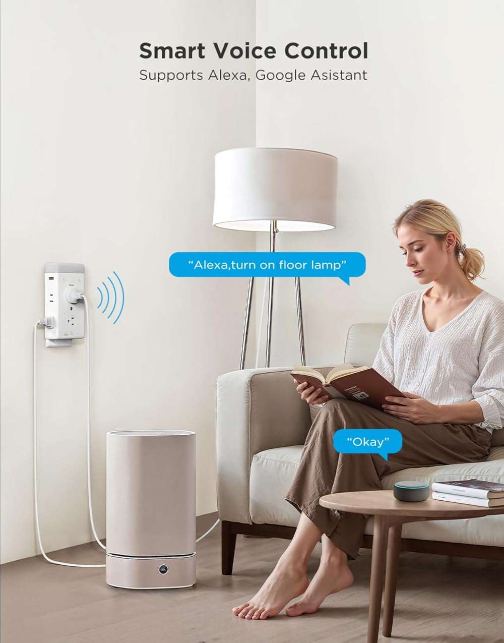 Govee Smart Plug Outlet Extender, 3-Sided Smart Power Strips with 2 Smart Outlets & 2 USB Ports with RGB Night Light, APP & Voice Control, Surge & Overload Protection for Home Office - Image 3