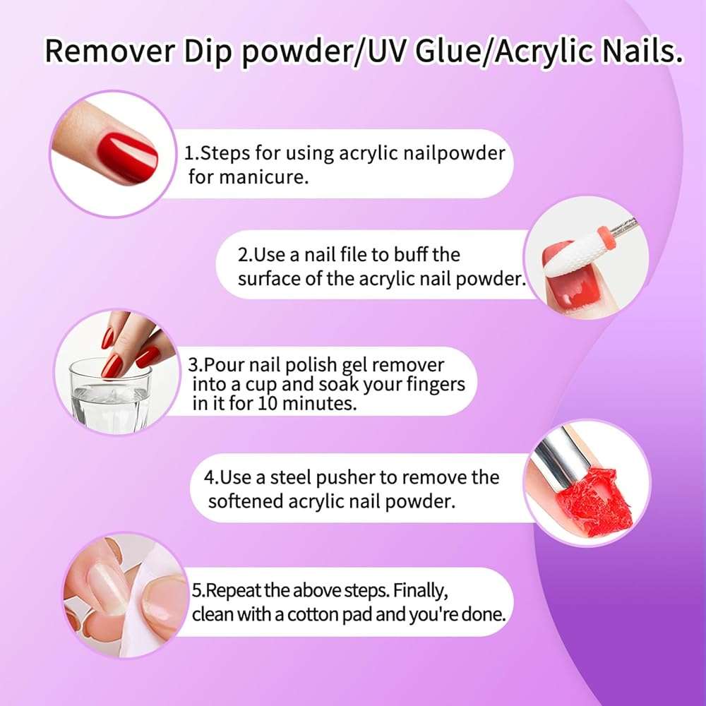 CARMEIN (1pcs) Gel Nail Polish Remover,QUICKLY REMOVES,Nail polish,Glitter polish,Gel polish,Artificial nails,Nail glue,Gel Nails Home Salon DIY 40ml/1.35fl.oz - Image 5