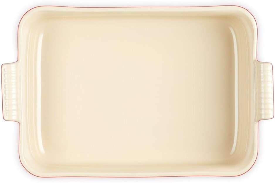 Le Creuset Stoneware Heritage Deep Rectangular Lasagna Dish, 6.75 qt., Cerise - Image 5