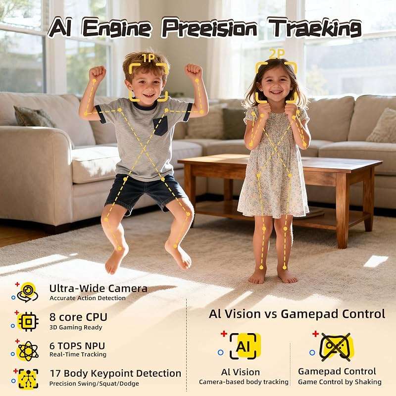 KINHANK MotionX - Motion Sensing Game Console for Kids&Families with 41 Games + Ongoing Updates – No Subscription Required, Plug&Play, Compatible with TV/PC, Perfect for Game Nights, Parties & Gifts - Image 3
