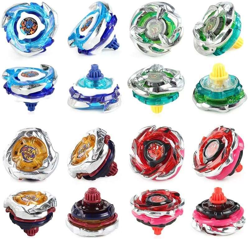 Burst Gyro All in One Portable Battle Arena Set, 4 Metal Fusion Attack Spinning Tops with 2 Two-Way Launchers & 2 Handles, Gyro Battling Game Toy Gift for Kids Boys Ages 6 7 8 9 10+ (CX01-4A) - Image 3
