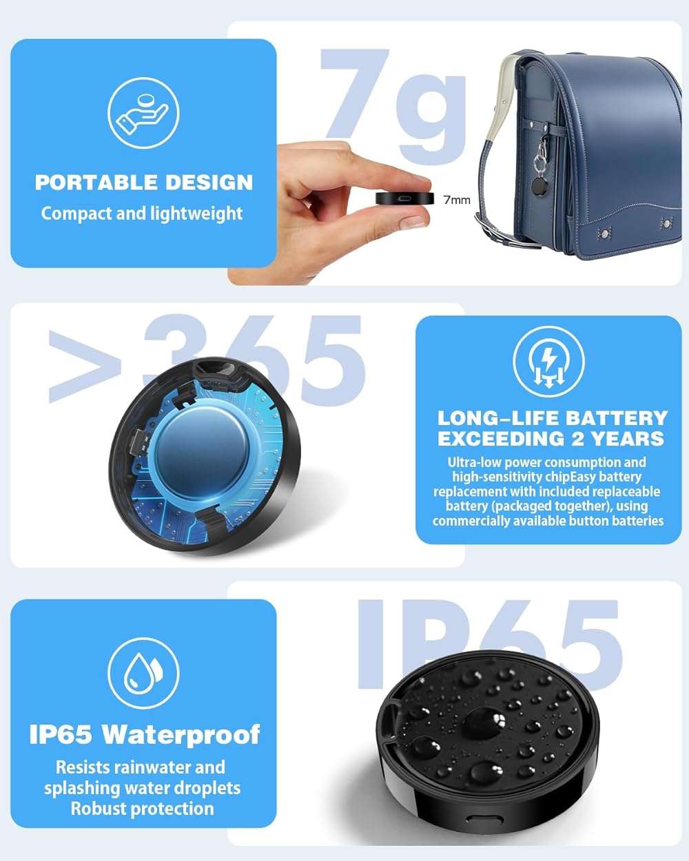 Air Tags for Android,Air Tags-2 Pack Android,Air Tracker Tags,2 Year Battery Life,Google Find Trackers for Google'S Find Hub App,IP65 Waterproof Luggage Tracker Tags for Keys - Image 4