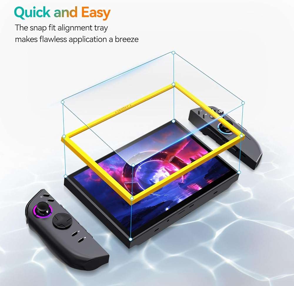ivoler 2 Pack Screen Protector for Lenovo Legion Go Gen 2 8.8'' Handheld 2025 with Alignment Frame, Tempered Glass, 8.8 inch Full Coverage, Transparent Ultra HD, Anti-Scratch, Anti-Fingerprint - Image 4