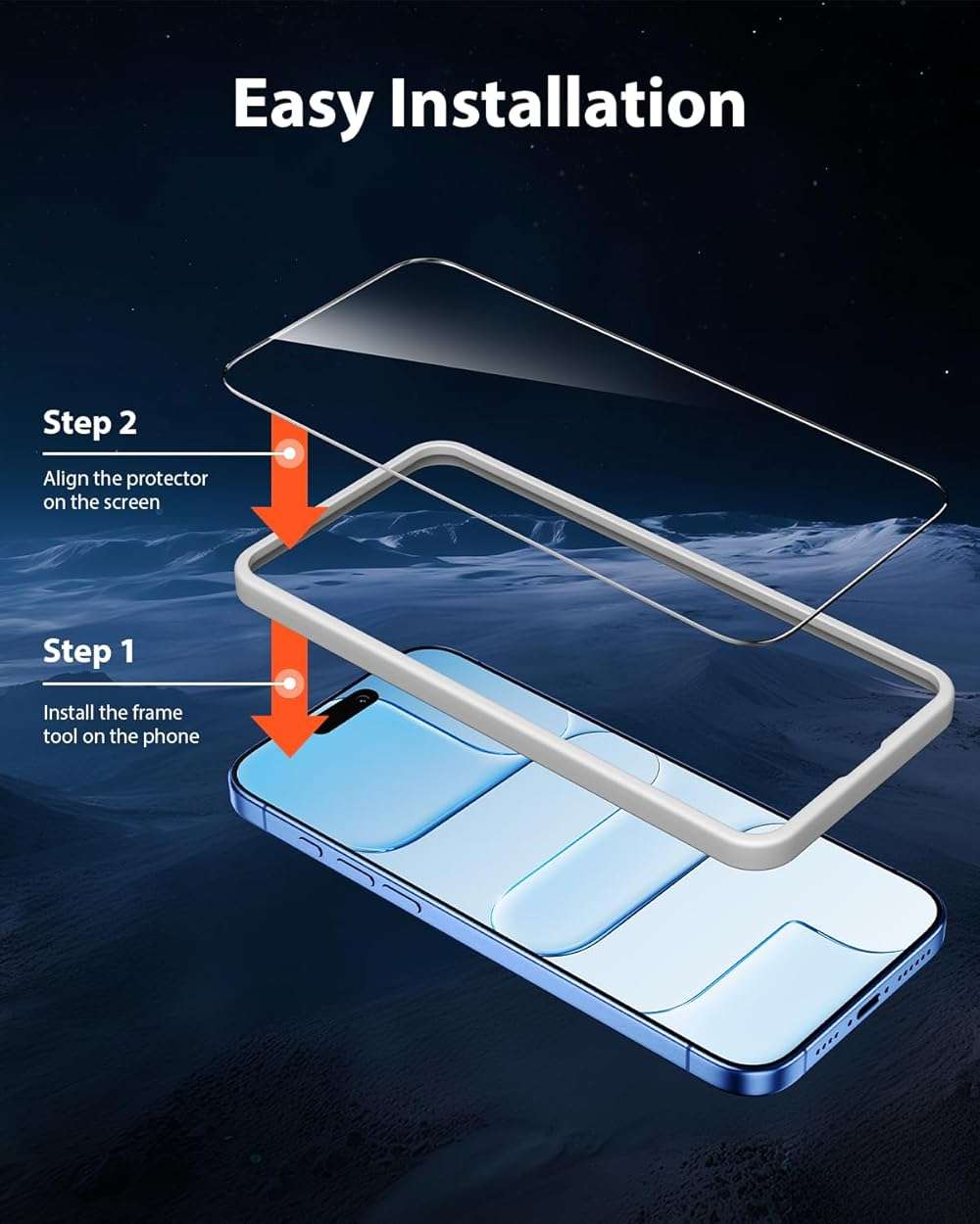 Mkeke Screen Protector for iPhone Air, 3 Pack Tempered Glass [9H Hardness] [Military-Grade Drop Protection] [Sensitive Touch] [Easy Installation Frame] [Bubble Free] [HD Clear] for 17 Air 6.5 inch - Image 5