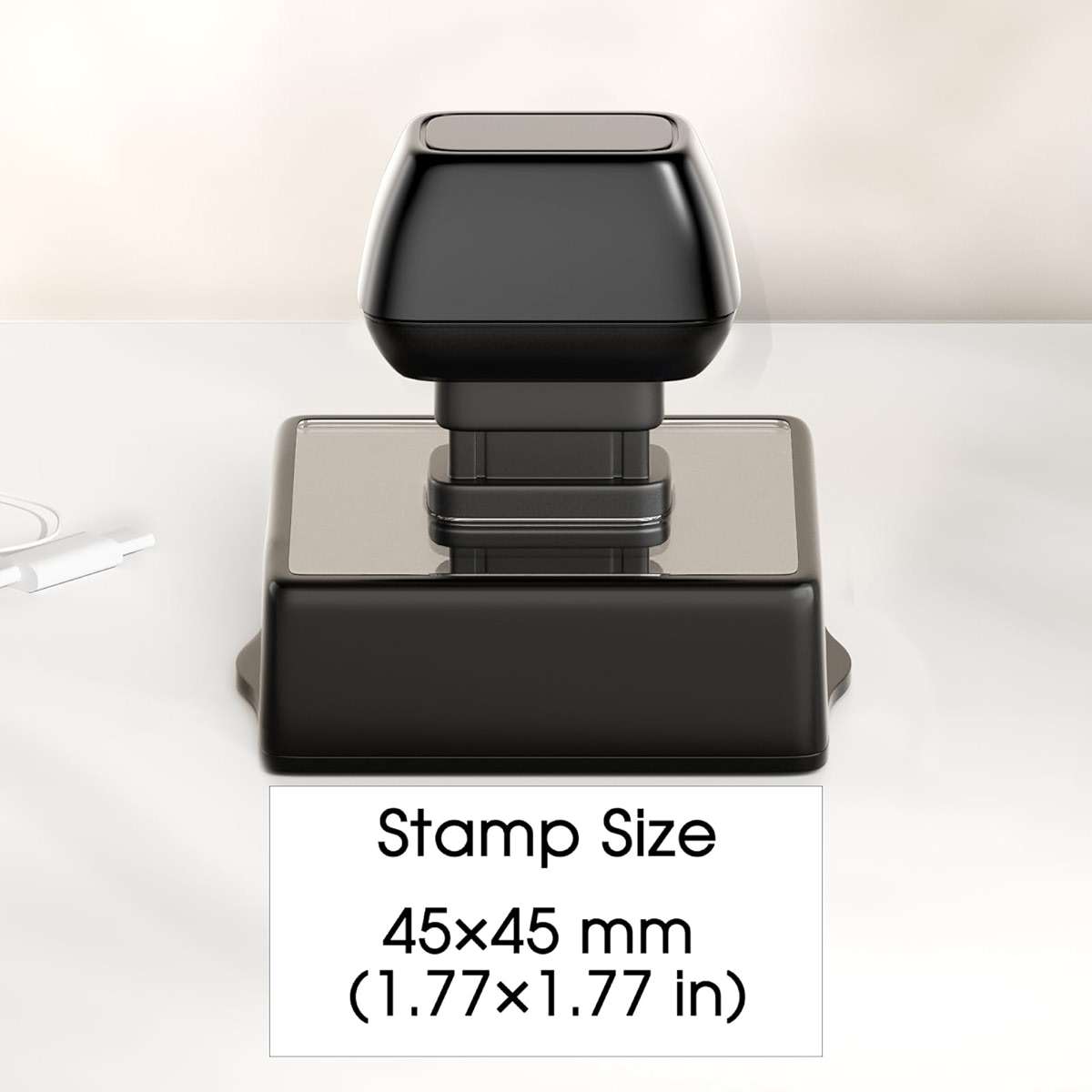TechMark Custom Logo Stamp Self Inking (1.77"x1.77", 10+ Designs) Personalized Image Stamps for Business Logo Text, Clear, Consistent Impressions & Effortless Stamping - Image 7