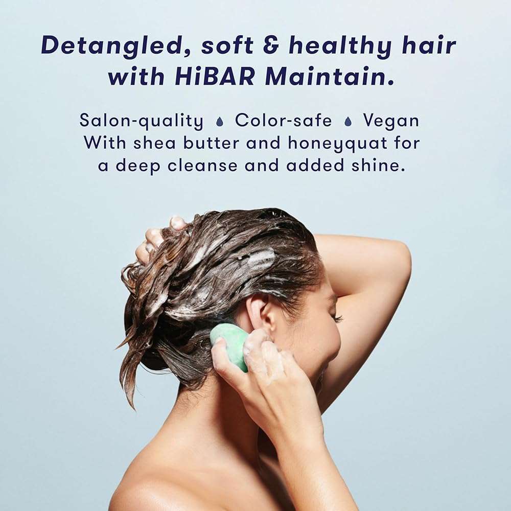 HIBAR - Clarify Solid Body Wash Bar + Maintain Shampoo Bar - Plastic, Soap and Paraben Free - Image 3