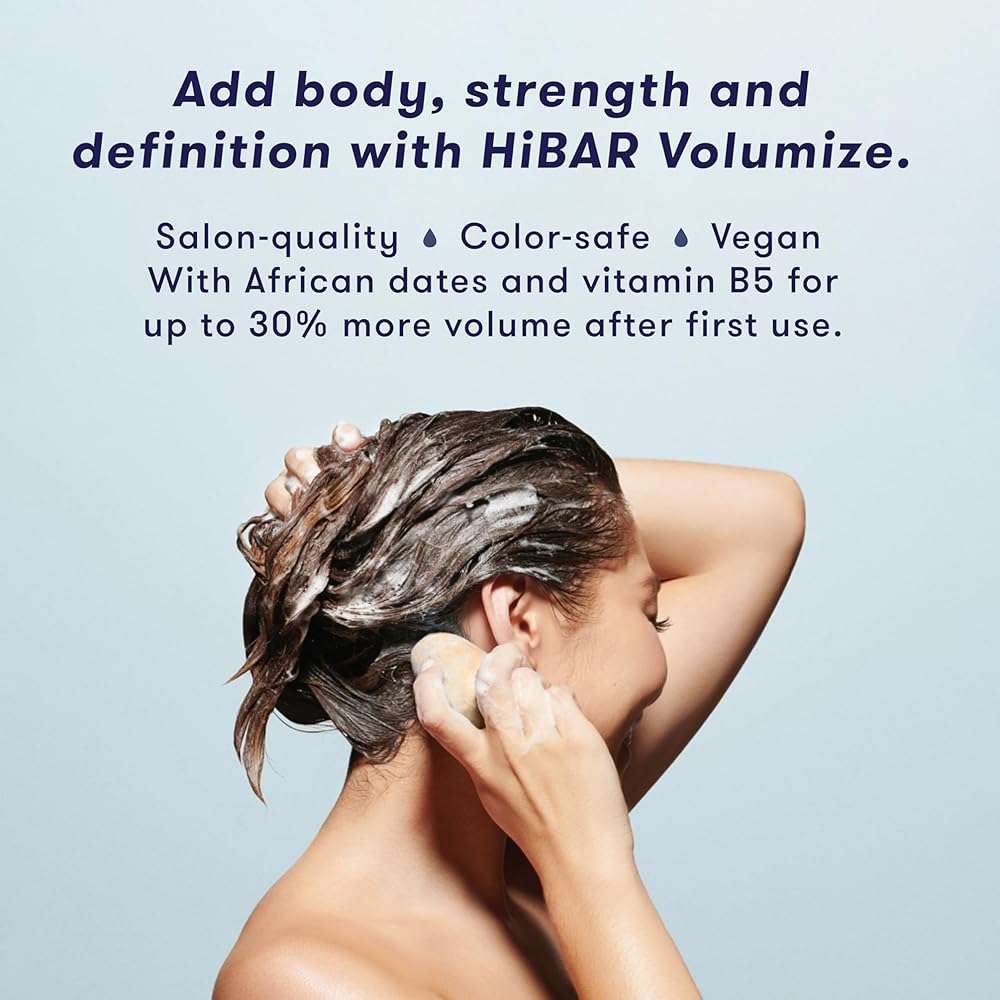 HIBAR - Volumize Shampoo Bar & Nourish Solid Body Wash Bar - Plastic, Soap and Paraben Free - Image 2