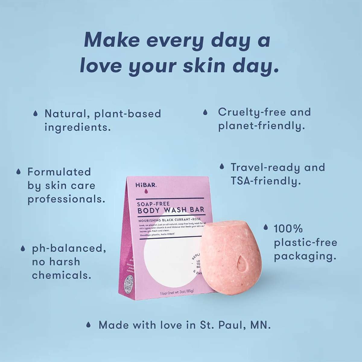 HIBAR - Volumize Shampoo Bar & Nourish Solid Body Wash Bar - Plastic, Soap and Paraben Free - Image 5