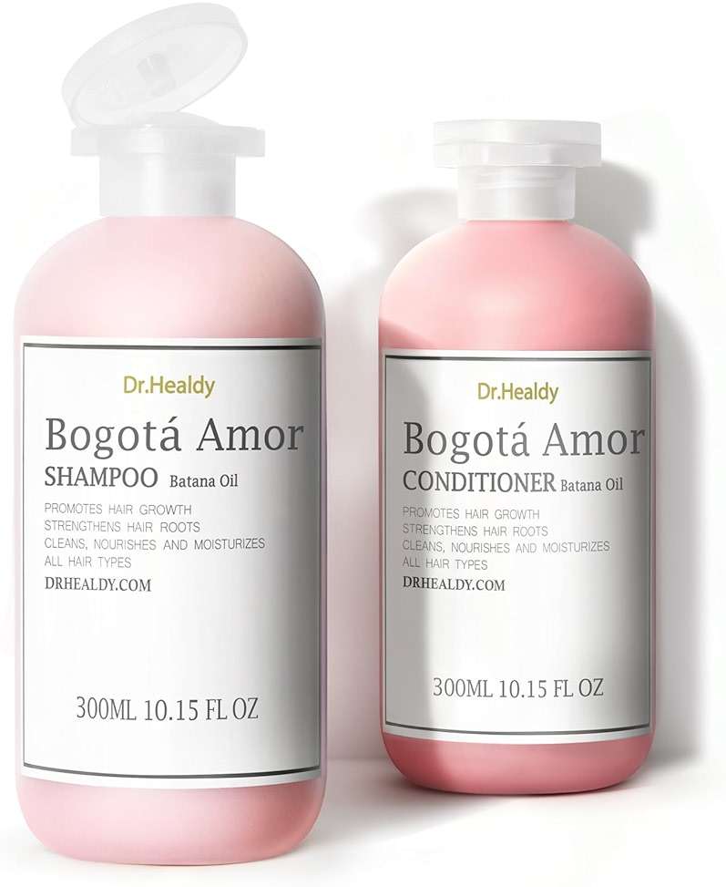 Moisturizing Shampoo and Conditioner Set, Boasts Hair Thickening with Batana Oil, Strengthens Hair Roots & Hydrates Scalp, For All Hair & Scalp Types, Paraben Free & Color Safe, Pink Rose Fragrance - Image 8