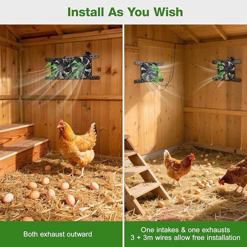 Solar-Powered Chicken Coop Exhaust Fan with Battery & Smart Sensing – 25W Solar Panel, 2 * 4.7" Fans, 3 Modes, IP65 Waterproof | Ideal for Chicken Coop, Dog House, Greenhouse, Outside - Image 4