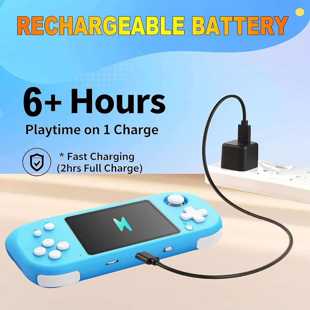 Beijue Handheld Game Console for Kids with 3.5'' IPS Screen 139 Video Games | Portable Rechargeable 32Bit Gaming Player, Eye-Care IPS Display, USB-C 6H Play, Travel Toy for Car Flights,Boys Girls Gift - Image 5