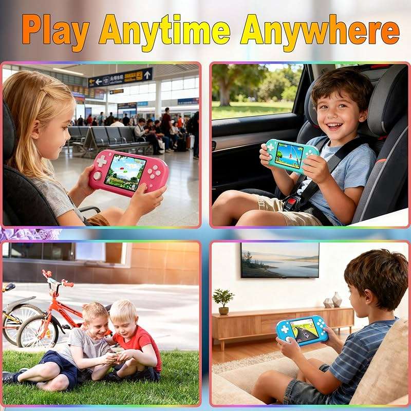 Beijue Handheld Game Console for Kids with 3.5'' IPS Screen 139 Video Games | Portable Rechargeable 32Bit Gaming Player, Eye-Care IPS Display, USB-C 6H Play, Travel Toy for Car Flights,Boys Girls Gift - Image 6
