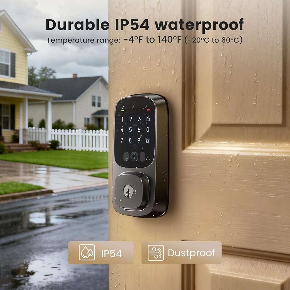 Smart Lock with Palm Vein, Keyless Entry Door Lock for Front Door, WiFi Electronic Door Lock with Keypad Deadbolt, Auto Lock, Voice Control, Compatible with Alexa & Google Assistant - Image 7