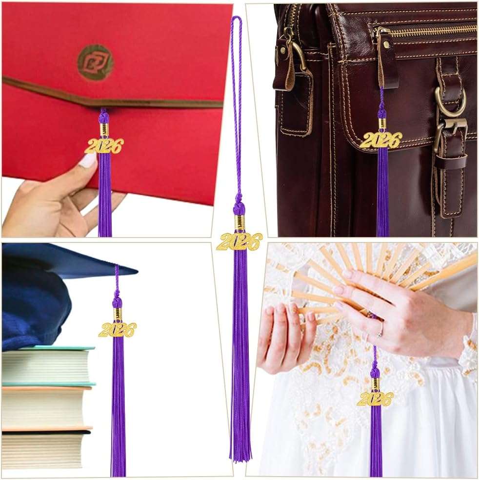 2026 Tassel Graduation Purple Tassel Tassels for Graduation Cap Decorations 2026 Tassels for Caps Kindergarten Elementary School Middle School University Gifts for Students - Image 6