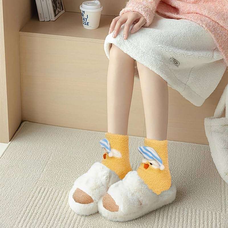 Benefeet Sox Womens Girls Fuzzy Socks Cute Animal Cozy Soft Socks Funny Comfy Fluffy Slipper Socks Thick Plush Sleeping Socks - Image 8