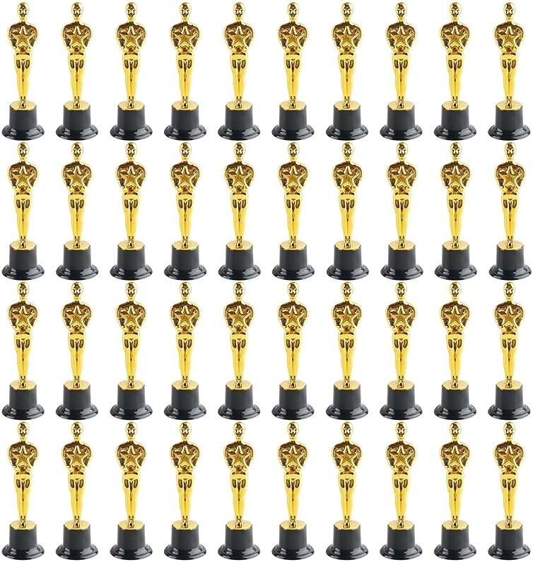 Cotiny 40 Pcs Gold Award Trophies 6 Inch Plastic Star Award Trophy for Party Favors Competitions School Rewards Birthday Decorations Recognition Awards - Image 1