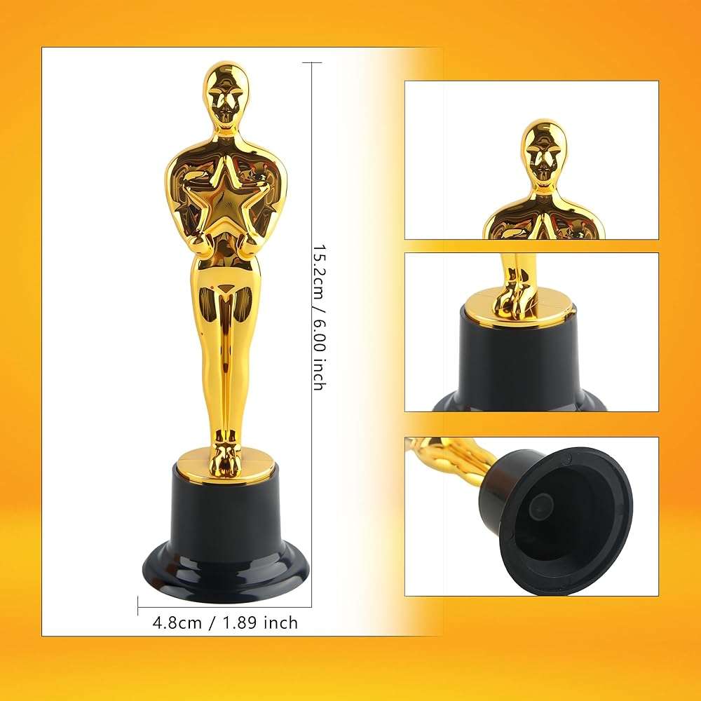 Cotiny 40 Pcs Gold Award Trophies 6 Inch Plastic Star Award Trophy for Party Favors Competitions School Rewards Birthday Decorations Recognition Awards - Image 2