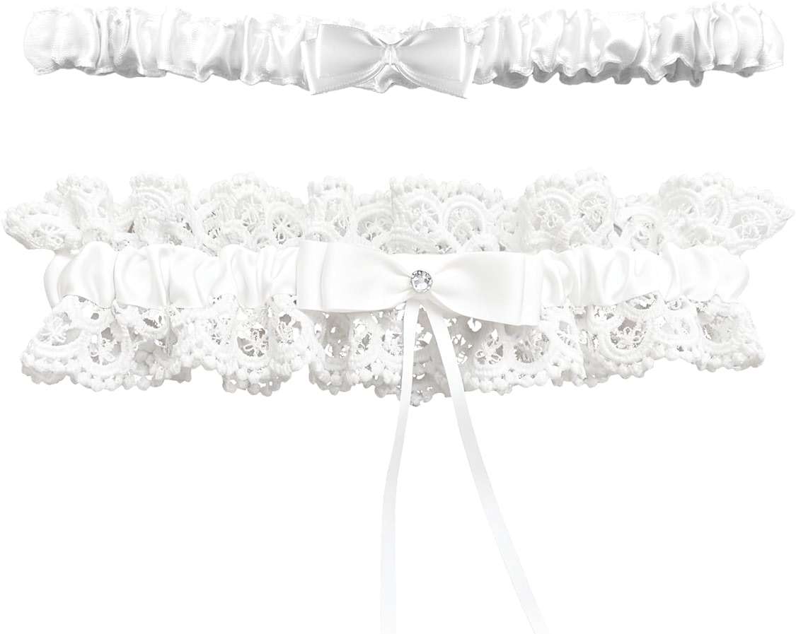 Glowity Wedding Garters for Bride, 2 Piece Bridal Garter Set Lace Floral Garter Bridal Accessories - Image 1