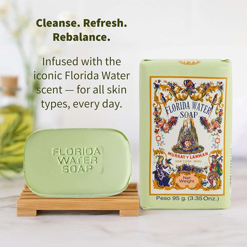Murray & Lanman Florida Water Cologne 7.5 oz Bundle with Florida Water Soap 3.35 oz and Rue Glycerine Soap 3.35 oz (3 Items) - Image 7