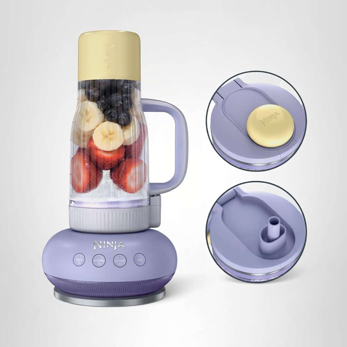 Ninja Blendboss™ | Personal Blender for Smoothies & Frozen Drinks | 26oz Travel Tumbler with LeakProof Lid, Chug Spout & Detachable Straw | Auto-iQ Technology | Lavender Lemonade | DB351PR - Image 11
