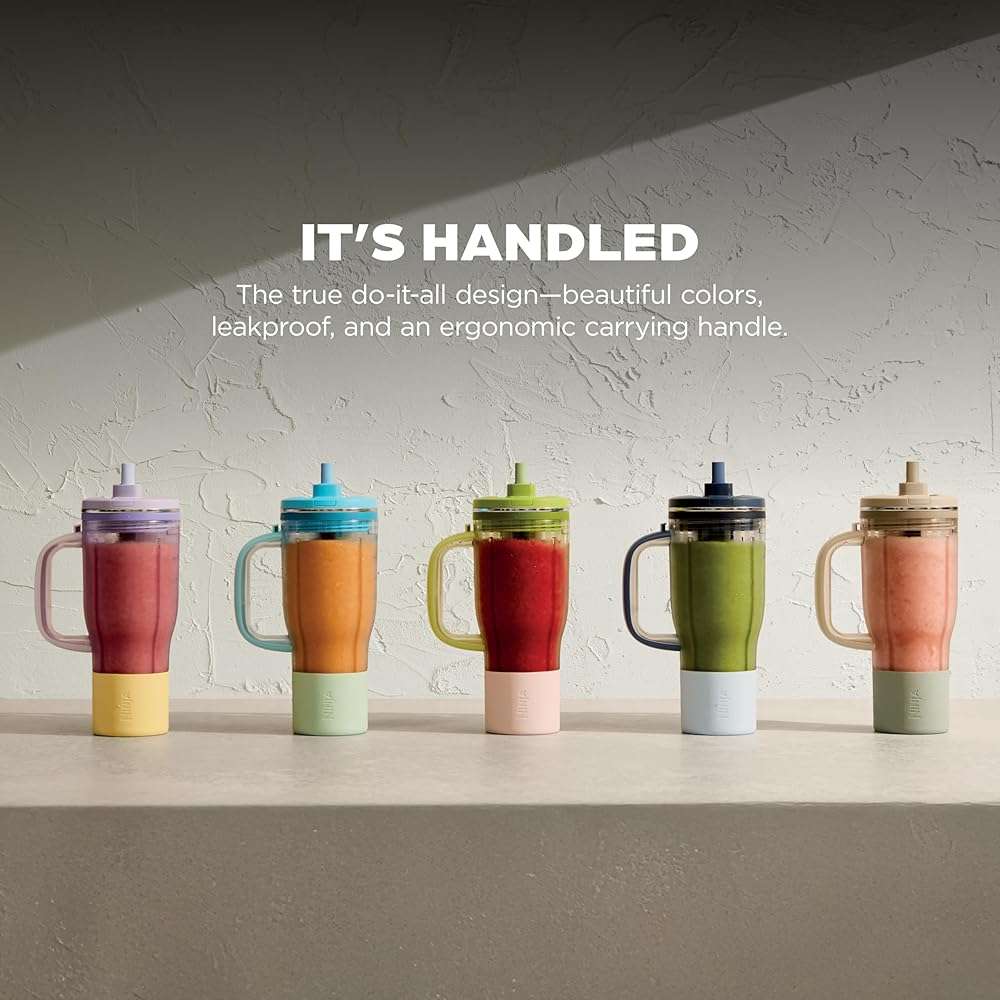 Ninja Blendboss™ | Personal Blender for Smoothies & Frozen Drinks | 26oz Travel Tumbler with LeakProof Lid, Chug Spout & Detachable Straw | Auto-iQ Technology | Lavender Lemonade | DB351PR - Image 4