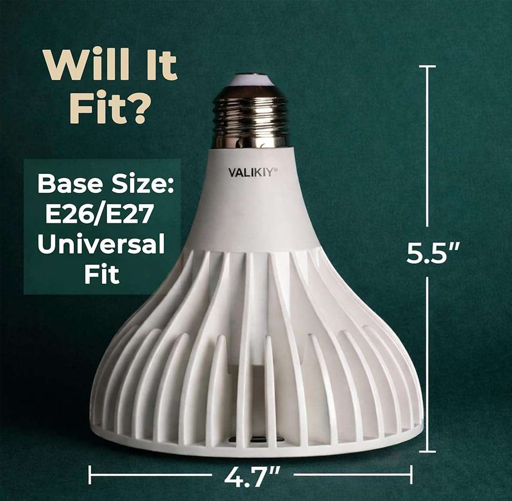 VALIKIY Grow Lights for Indoor Plants, 40W LED Full Spectrum Grow Bulb, 3000K Warm White (E26/E27), CRI 97+, Non-Dimmable, for Houseplants in Low-Light Rooms, White - Image 5