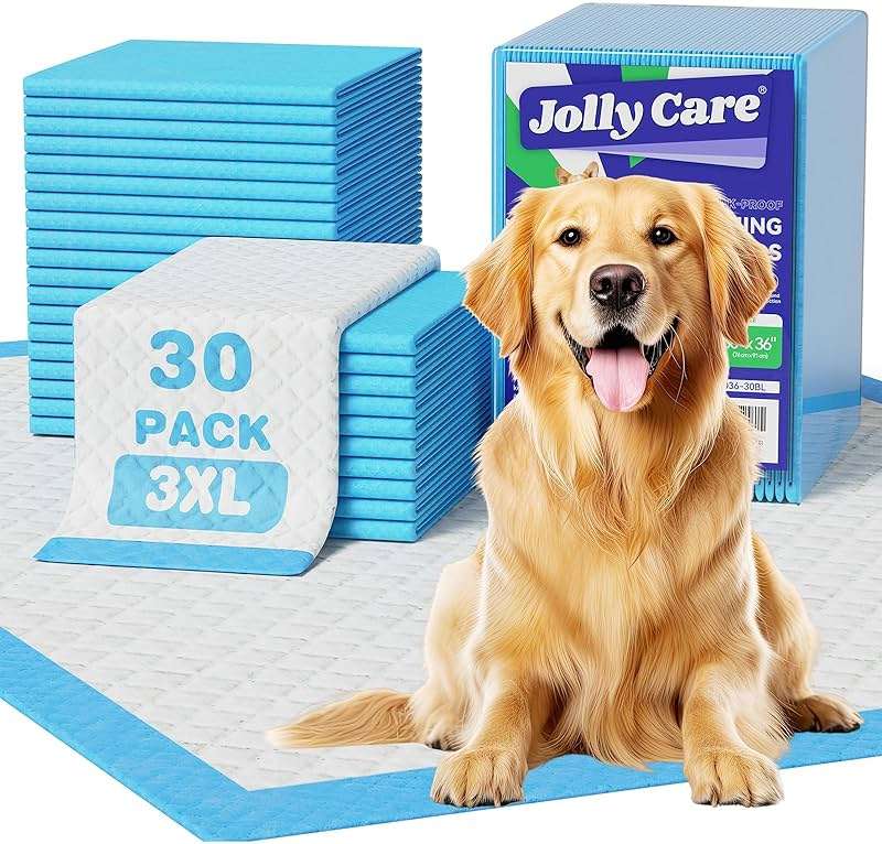 30 Count-36" x 36" XXXL Pee Pads for Dogs, Extra Large Puppy Pads, Super Absorbent Disposable Dog Training Pads, Quick Drying, Leak-Proof, Ultra Thick Potty Pads for Dogs, Puppies, Doggie, Cats - Image 1