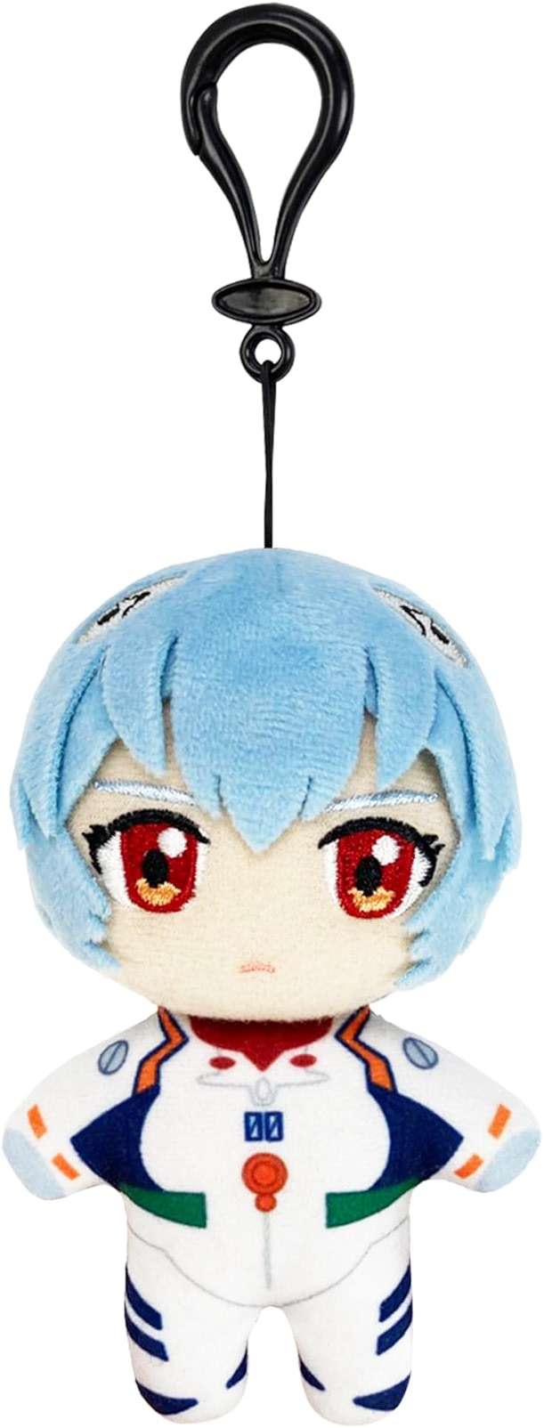Great Eastern Entertainment Evangelion New Movie - Rei Ayanami Plug Suit Mini Plush w/Spring Clip 4.5" H - Image 1
