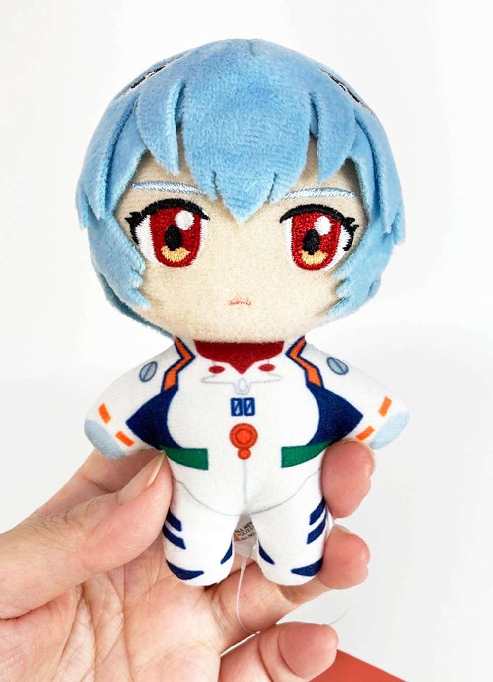Great Eastern Entertainment Evangelion New Movie - Rei Ayanami Plug Suit Mini Plush w/Spring Clip 4.5" H - Image 2