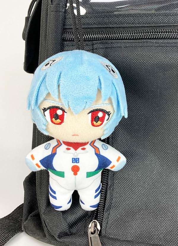 Great Eastern Entertainment Evangelion New Movie - Rei Ayanami Plug Suit Mini Plush w/Spring Clip 4.5" H - Image 4