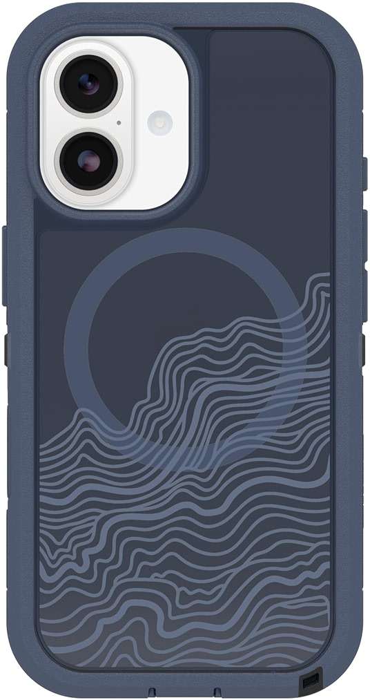 OtterBox iPhone 17 Defender Series Pro XT Clear Case - Offgrid - Blue - Tough, Rugged & Durable iPhone Case, Snaps on MagSafe - Image 1