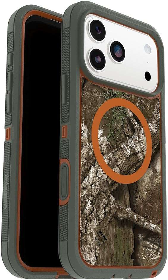 OtterBox iPhone 17 Pro Max Defender Series Pro XT Clear Case - Realtree - Green Camo - Tough, Rugged & Durable iPhone Case, Snaps on MagSafe - Image 3