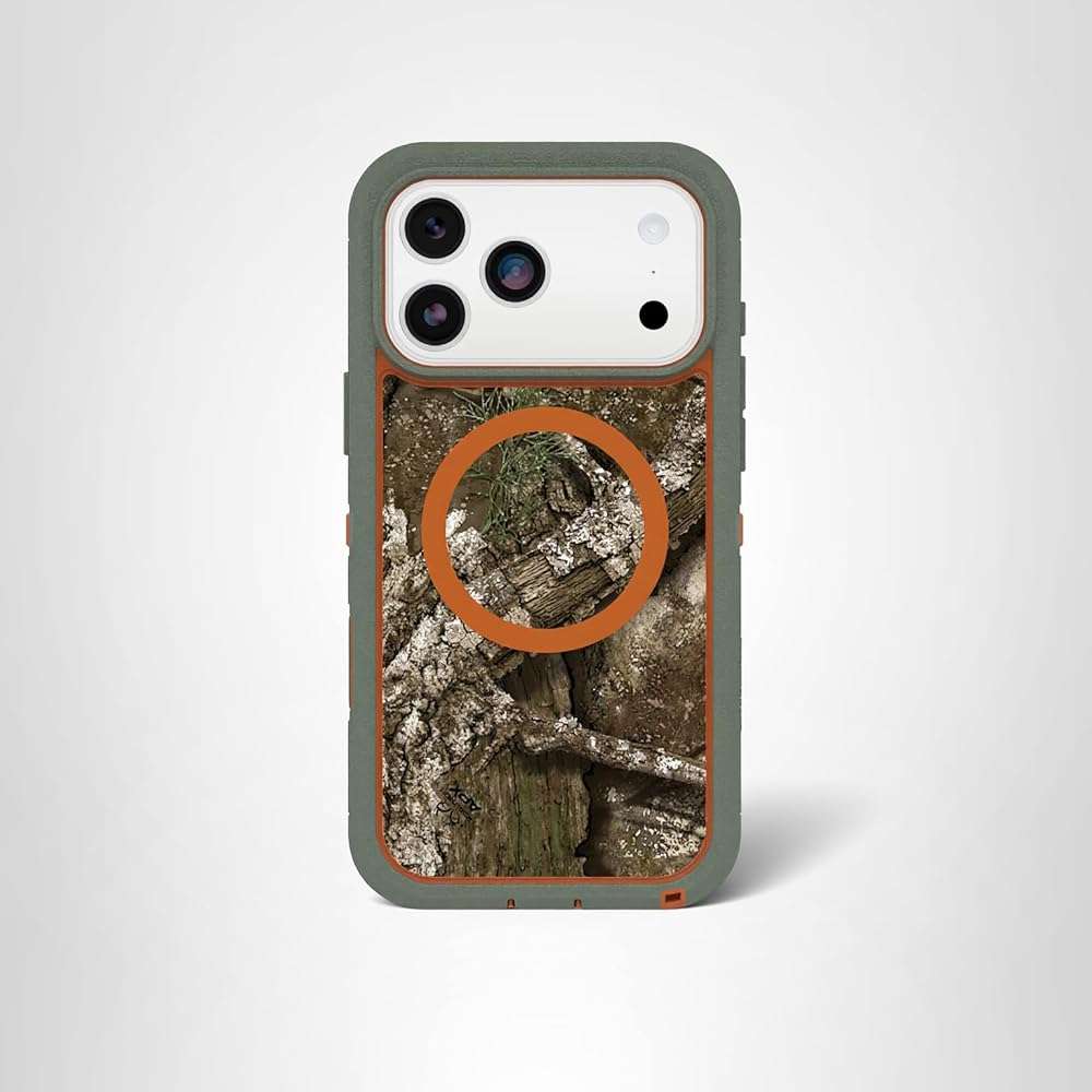OtterBox iPhone 17 Pro Max Defender Series Pro XT Clear Case - Realtree - Green Camo - Tough, Rugged & Durable iPhone Case, Snaps on MagSafe - Image 6