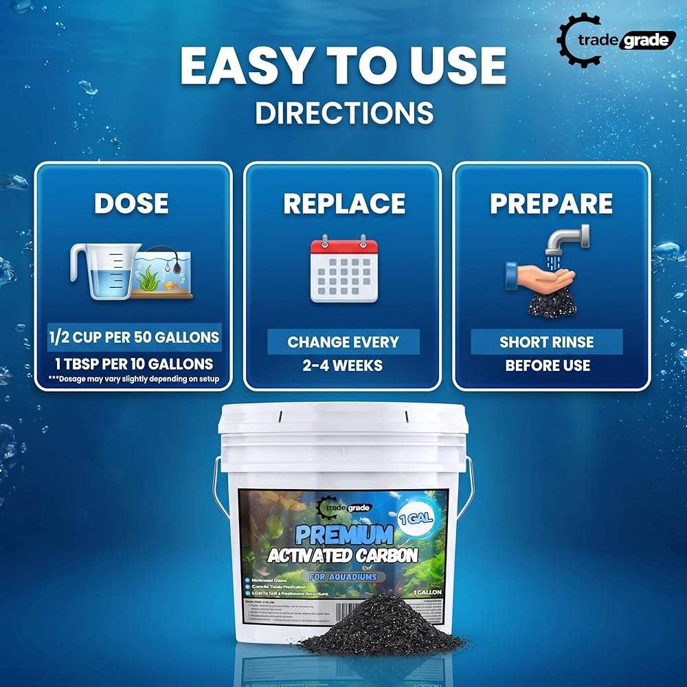 TradeGrade Premium Activated Carbon (1 Gallon) Granular Charcoal Filter Media for Aquariums & Water Purification - Image 6