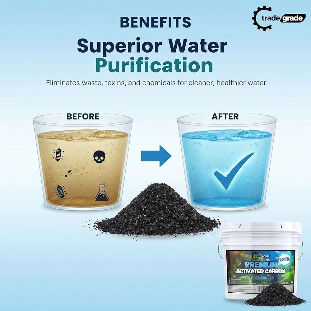 TradeGrade Premium Activated Carbon (1 Gallon) Granular Charcoal Filter Media for Aquariums & Water Purification - Image 8