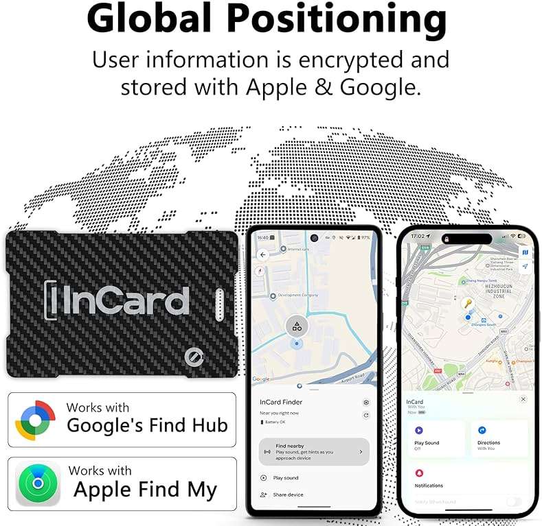 Ultra-Thin Air Tag 0.07in Wallet Tracker (Both iOS and Android) IP68 Bluetooth GPS Tracker for Bags Passport Works with Apple Find My (Apple MFi Certified) & Google Find My Device - Wireless Charging - Image 4