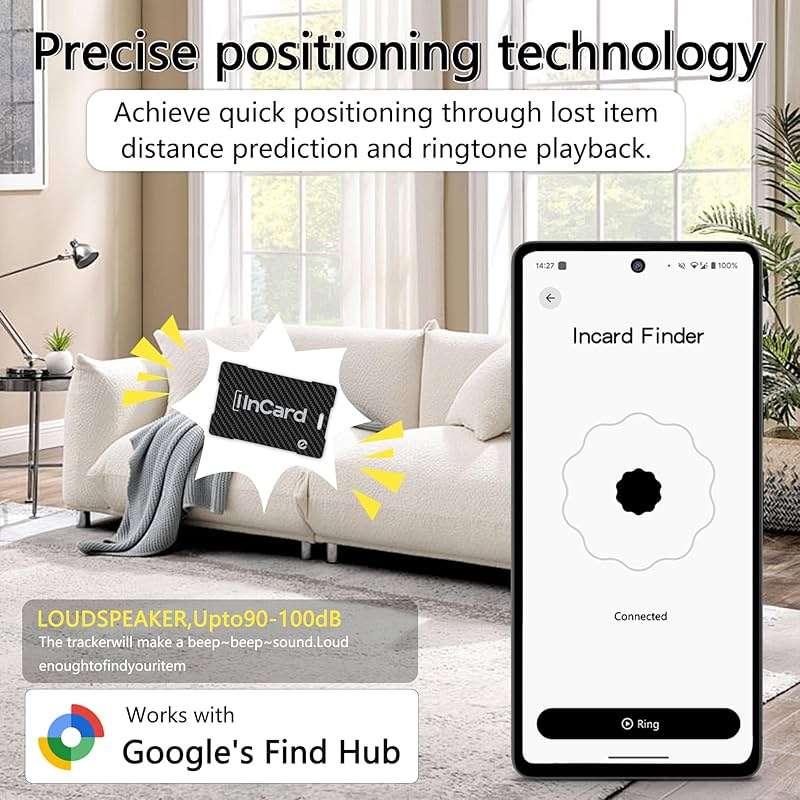 Ultra-Thin Air Tag 0.07in Wallet Tracker (Both iOS and Android) IP68 Bluetooth GPS Tracker for Bags Passport Works with Apple Find My (Apple MFi Certified) & Google Find My Device - Wireless Charging - Image 7