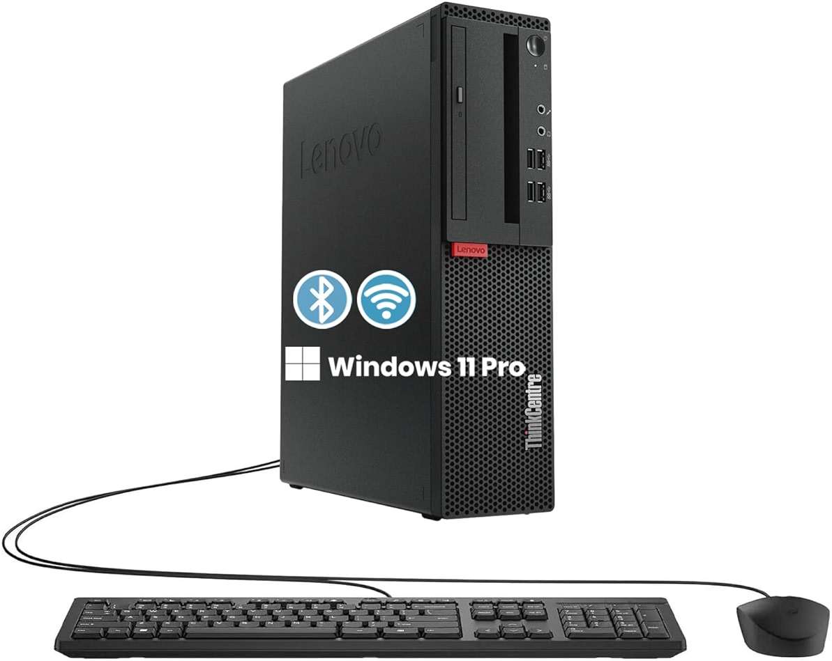 Lenovo ThinkCentre M710s SFF Desktop PC, Intel Core 6th Gen 3.7GHz, 8 GB RAM, 256 GB SSD, Keyboard and Mouse, Wi-Fi Adapter, Bluetooth, No DVD, Windows 11 Pro (Renewed) - Image 1