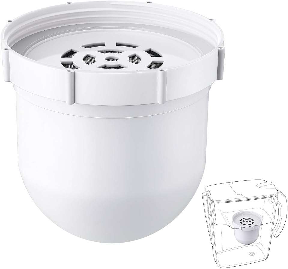 Mysora 1 Pack Upgraded Water Pitcher Replacement Filter Compatible with Clearly Filtered No. 1 Filtered Water Pitcher, 100 Gallon Long Life, Remove Fluoride, Chlorine, Lead & Odors - Image 1