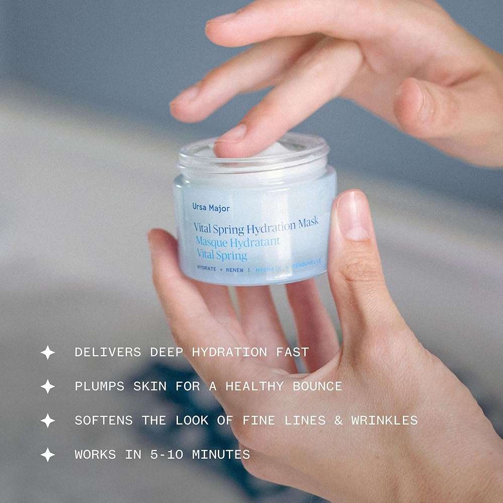 Ursa Major Vital Spring Hydration Mask | Deeply Hydrating Natural Mask| Plumps Skin’s Appearance, Boosts Firmness & Smooths Appearance of Fine Lines | Vegan, Cruelty-Free, Non-Toxic | 1.69 ounce - Image 2