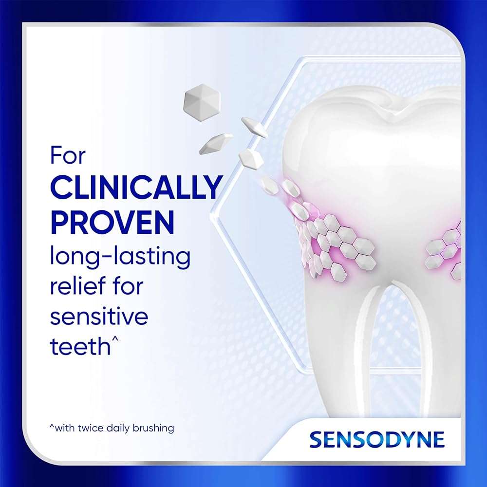 Sensodyne Clinical Repair Whiten & Shine Toothpaste for Sensitivity Relief, 3.4 oz (3 Pack) - Image 3