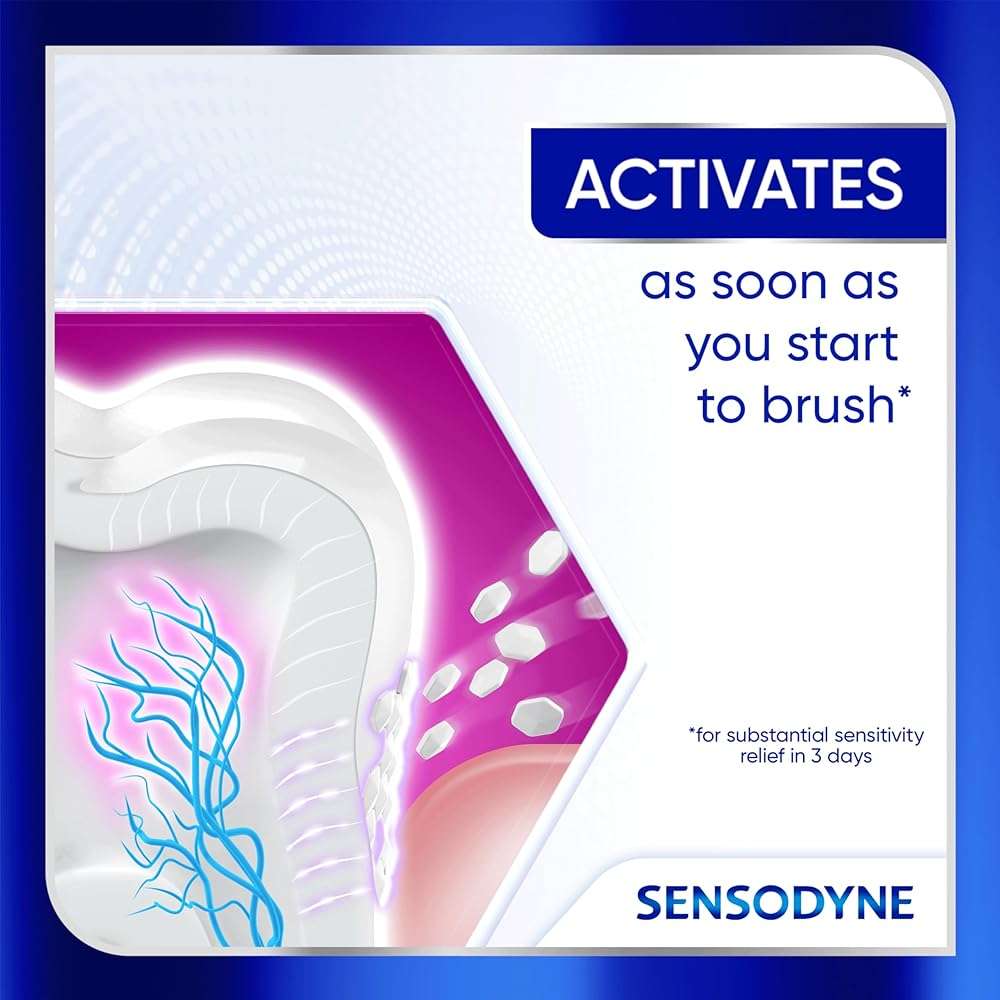 Sensodyne Clinical Repair Whiten & Shine Toothpaste for Sensitivity Relief, 3.4 oz (3 Pack) - Image 6