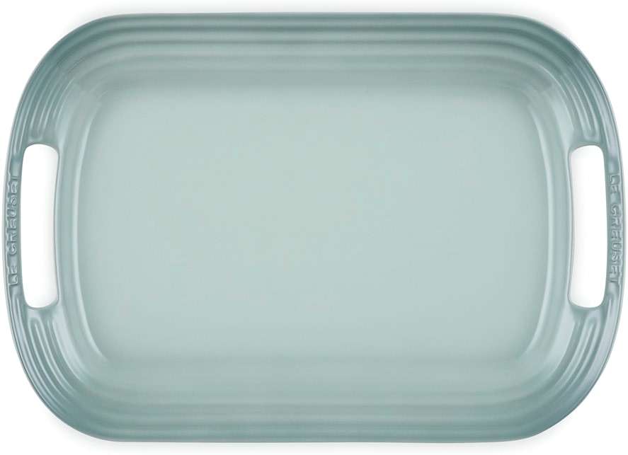 Le Creuset Stoneware Serving Platter, 14 in., Sea Salt - Image 4