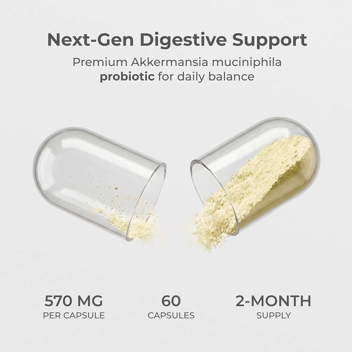 Neurogan Akkermansia Muciniphila Postbiotic - 30 Billion AFU - Probiotics for Digestive Health & Cellular Support - Probiotic Capsules for Women & Men - 2 Month Supply, 60 Count - Image 2